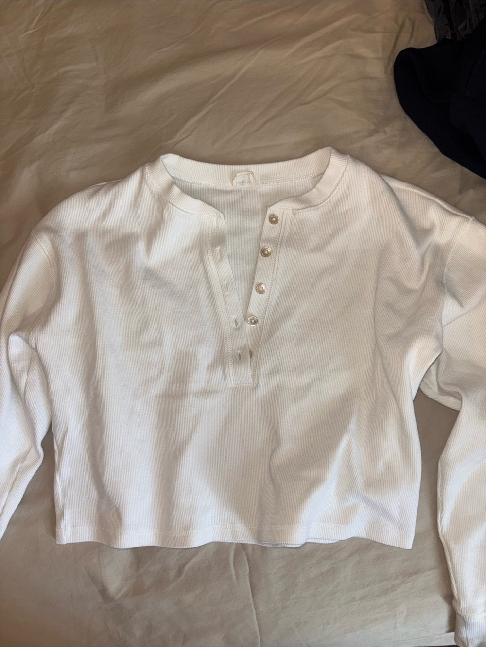 Wilfred Kids White Long-Sleeve Henley Top